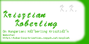 krisztian koberling business card